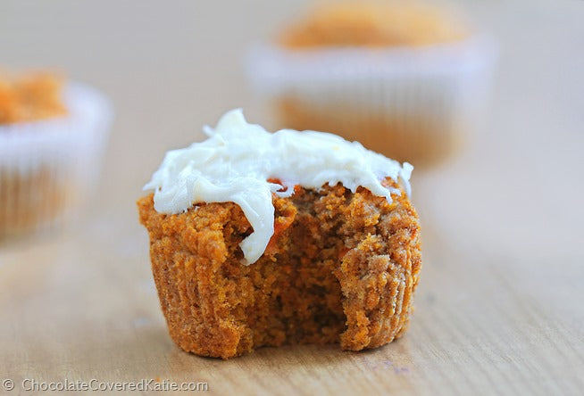 Healthy Carrot Cake Cupcakes