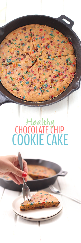 Healthy Chocolate Chip Cookie Cake